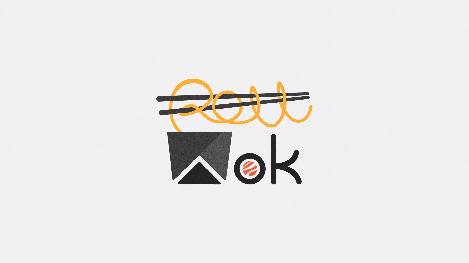 Разработка логотипа суши-бара «Roll Wok Club» в Твери